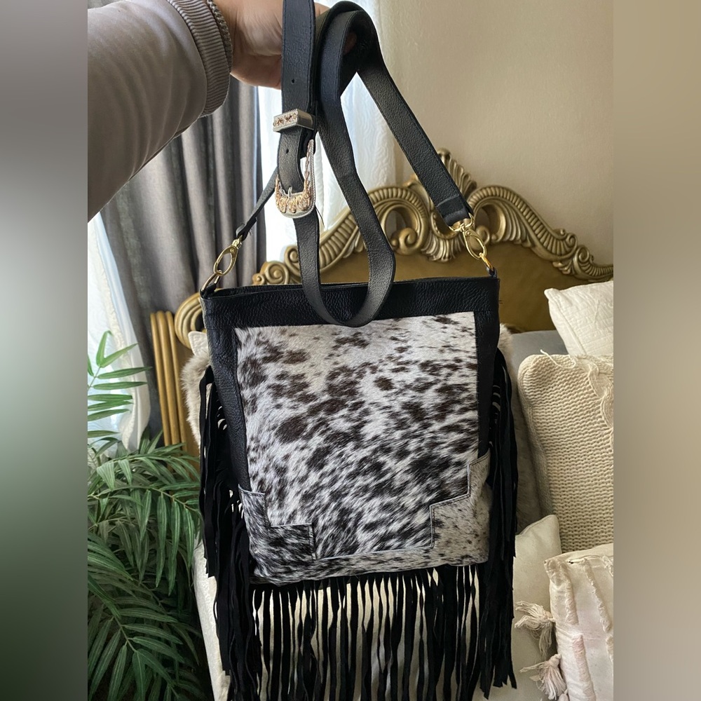 100% leather + real cow skin